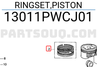 Honda 13011PWCJ01 RINGSET,PISTON