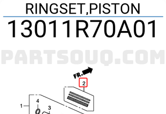 Honda 13011R70A01 RINGSET,PISTON