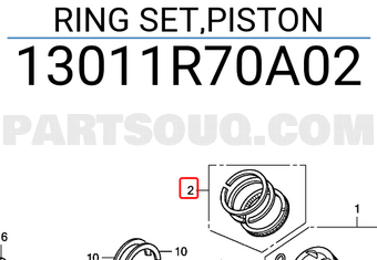 Honda 13011R70A02 RING SET,PISTON