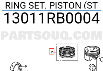 Honda 13011RB0004 RING SET, PISTON (ST