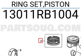 Honda 13011RB1004 RING SET,PISTON