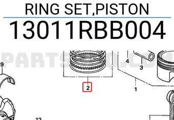 Honda 13011RBB004 RING SET,PISTON