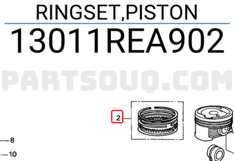 Honda 13011REA902 RINGSET,PISTON