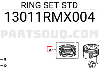 Honda 13011RMX004 RING SET STD