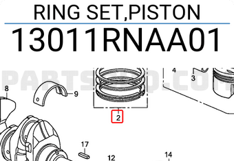 Honda 13011RNAA01 RING SET,PISTON