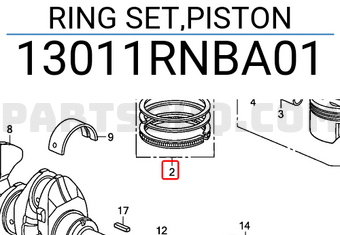 Honda 13011RNBA01 RING SET,PISTON