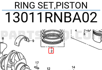 Honda 13011RNBA02 RING SET,PISTON