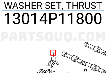 Honda 13014P11800 WASHER SET, THRUST