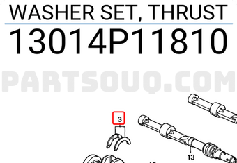 Genuine Honda 13014-P11-810 Thrust Washer Set 