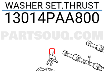 Honda 13014PAA800 WASHER SET,THRUST
