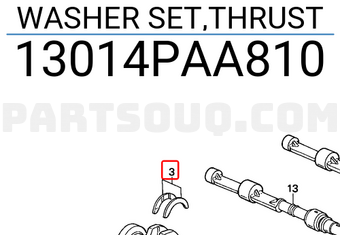 Honda 13014PAA810 WASHER SET,THRUST
