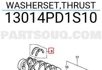 Honda 13014PD1S10 WASHERSET,THRUST