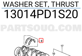 Honda 13014PD1S20 WASHER SET, THRUST