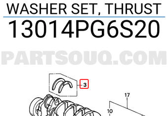 Honda 13014PG6S20 WASHER SET, THRUST