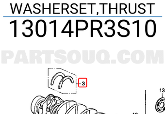Honda 13014PR3S10 WASHERSET,THRUST