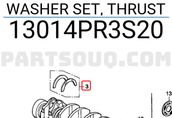 Honda 13014PR3S20 WASHER SET, THRUST
