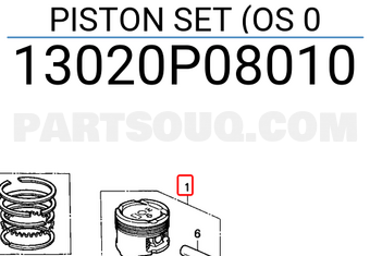 Honda 13020P08010 PISTON SET (OS 0