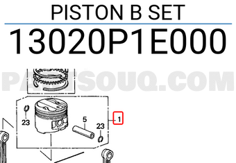 Honda 13020P1E000 PISTON B SET