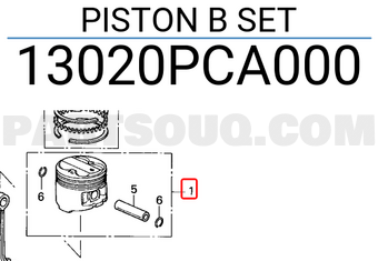 Honda 13020PCA000 PISTON B SET