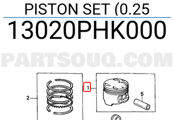 Honda 13020PHK000 PISTON SET (0.25