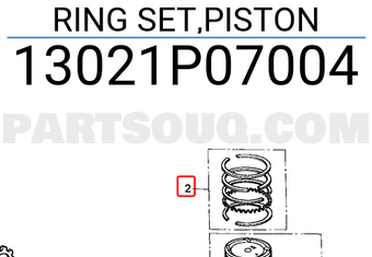 Honda 13021P07004 RING SET,PISTON