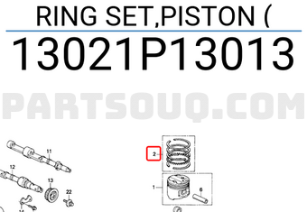 Honda 13021P13013 RING SET,PISTON