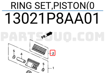 Honda 13021P8AA01 RING SET,PISTON(0