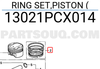 Honda 13021PCX014 RING SET,PISTON
