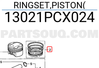 Honda 13021PCX024 RINGSET,PISTON