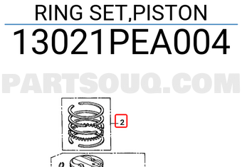 Honda 13021PEA004 RING SET,PISTON