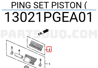 Honda 13021PGEA01 PING SET PISTON