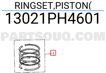 Honda 13021PH4601 RINGSET,PISTON
