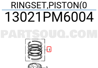 Honda 13021PM6004 RINGSET,PISTON(0