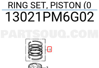 Honda 13021PM6G02 RING SET, PISTON (0