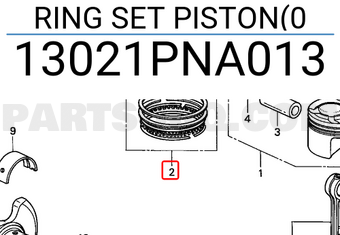 Honda 13021PNA013 RING SET PISTON(0