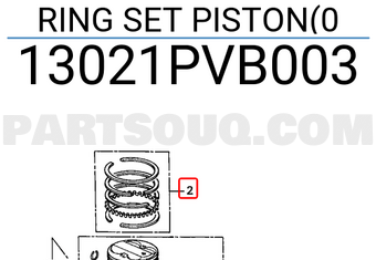 Honda 13021PVB003 RING SET PISTON(0