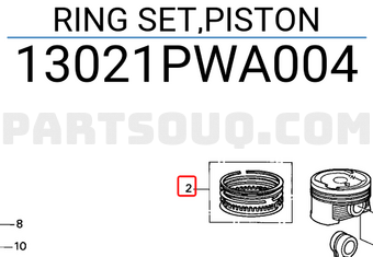 Honda 13021PWA004 RING SET,PISTON