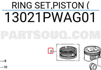 Honda 13021PWAG01 RING SET,PISTON