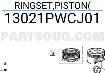 Honda 13021PWCJ01 RINGSET,PISTON