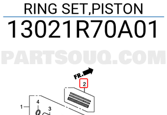 Honda 13021R70A01 RING SET,PISTON