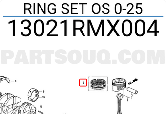Honda 13021RMX004 RING SET OS 0-25