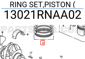 Honda 13021RNAA02 RING SET,PISTON