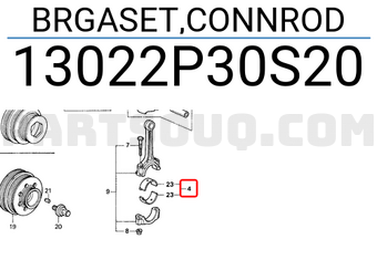 Honda 13022P30S20 BRGASET,CONNROD