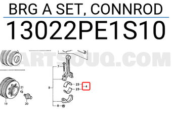 Honda 13022PE1S10 BRG A SET, CONNROD