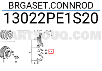 Honda 13022PE1S20 BRGASET,CONNROD