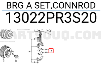 Honda 13022PR3S20 BRG A SET,CONNROD