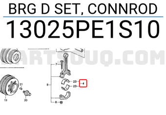 Honda 13025PE1S10 BRG D SET, CONNROD