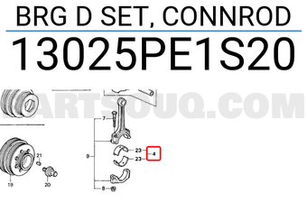 Honda 13025PE1S20 BRG D SET, CONNROD