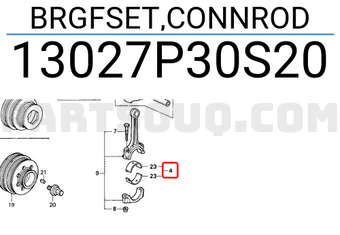 Honda 13027P30S20 BRGFSET,CONNROD
