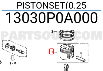 Honda 13030P0A000 PISTONSET(0.25